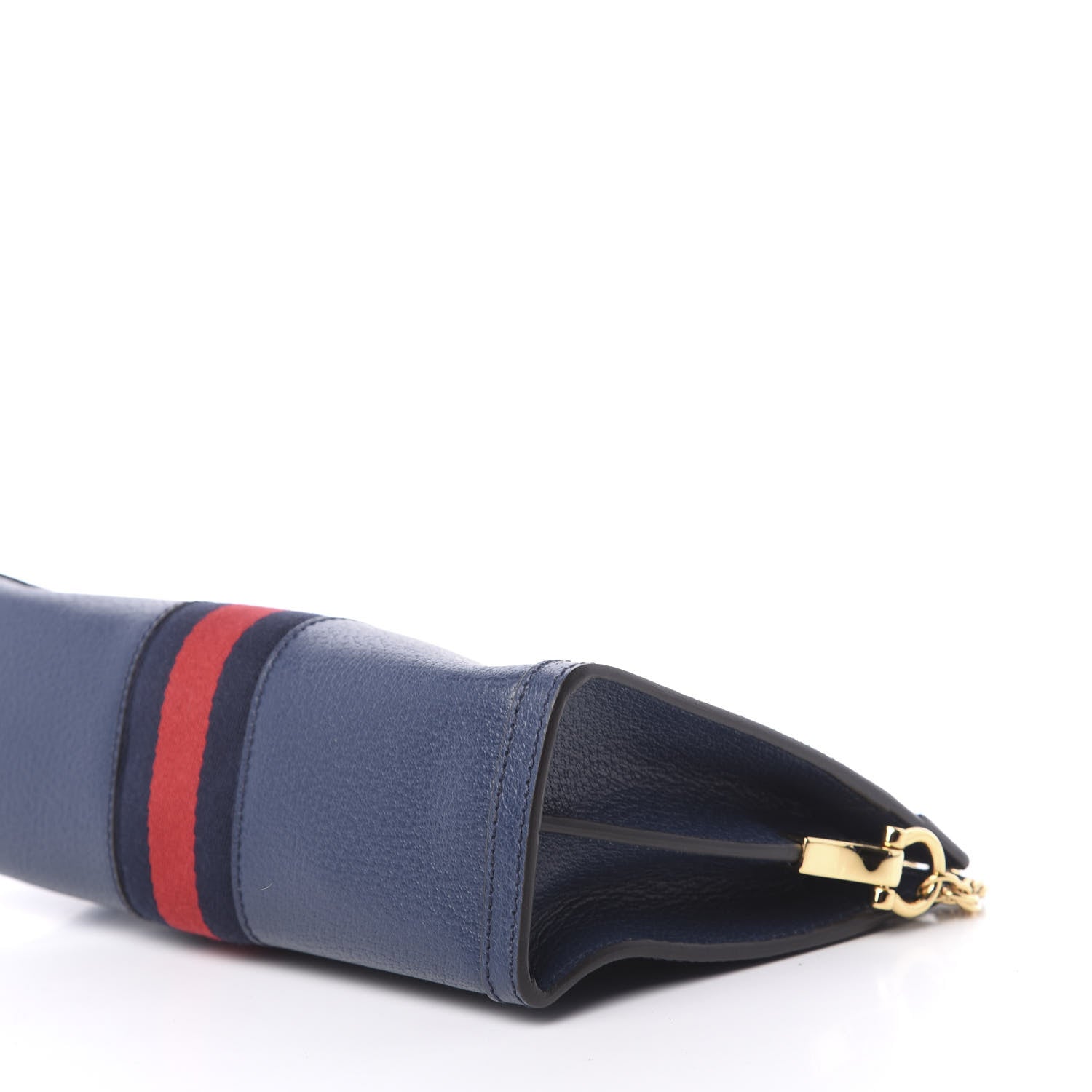 Gucci Textured Calfskin Web Small Ophidia Chain Shoulder Bag Blue Agata 7 of 11