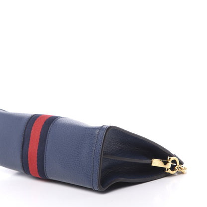Gucci Textured Calfskin Web Small Ophidia Chain Shoulder Bag Blue Agata 7 of 11