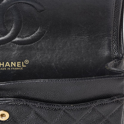 Chanel Caviar Quilted Medium Double Flap Black 13 of 16