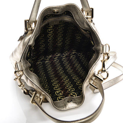 Gucci Metallic Calfskin Medium Britt Tote Gold 5 of 11