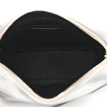 Saint Laurent Metallic Calfskin Monogram Small Lou Camera Bag Silver 5 of 14