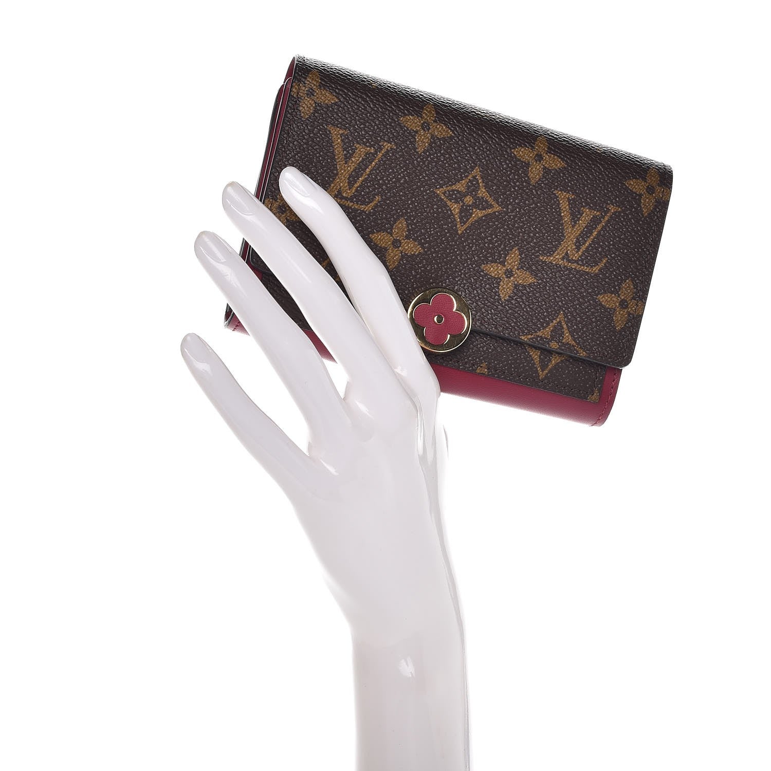 Louis Vuitton Monogram Flore Compact Wallet Fuchsia 2 of 7