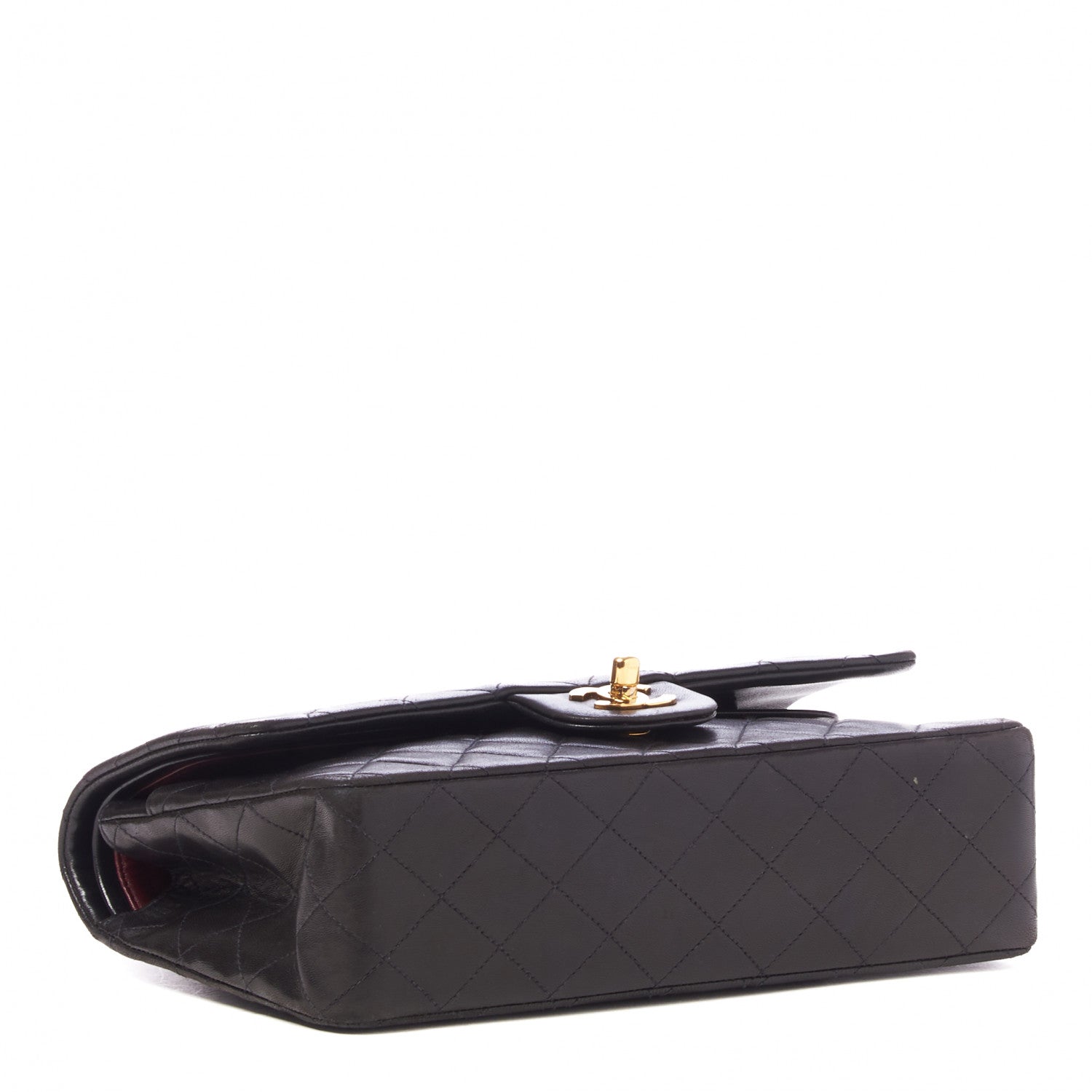 Chanel Lambskin Quilted Medium Double Flap Black 3 of 9