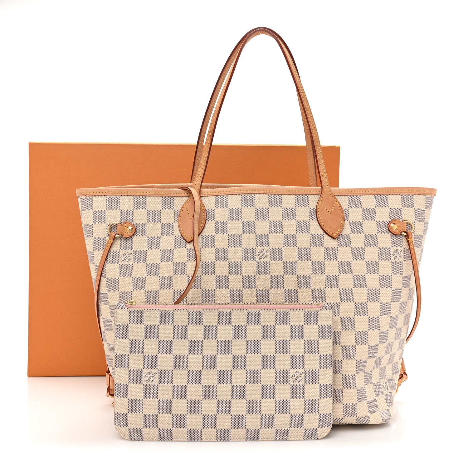Louis Vuitton Damier Azur Neo Neverfull MM Rose Ballerine 18 of 18