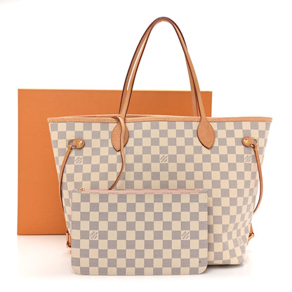 Louis Vuitton Damier Azur Neo Neverfull MM Rose Ballerine 18 of 18