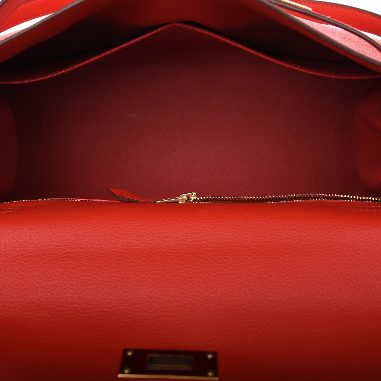Hermes Evercolor Kelly Retourne 28 Rouge Tomate 7 of 28