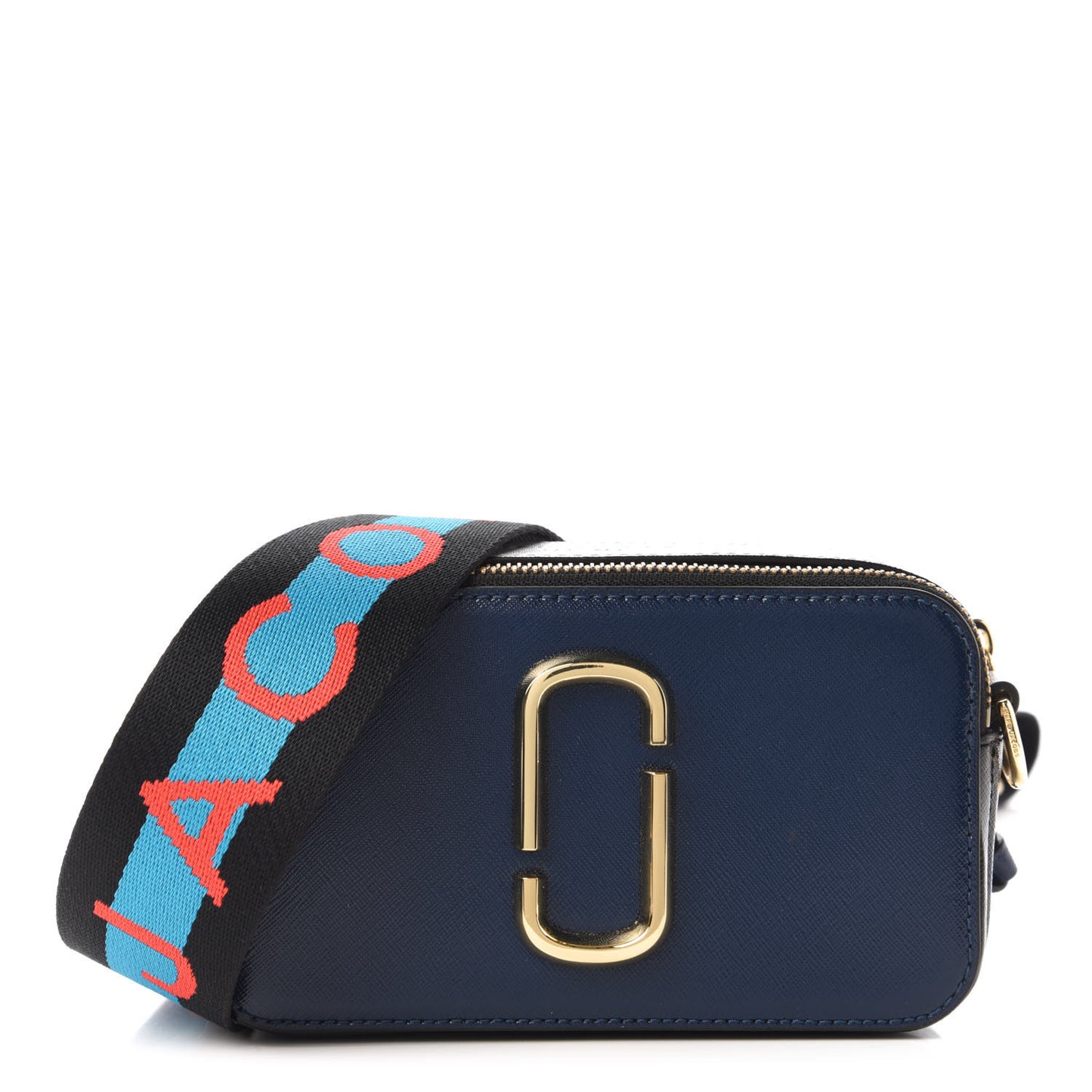 Saffiano Small Snapshot Camera Bag Blue Sea