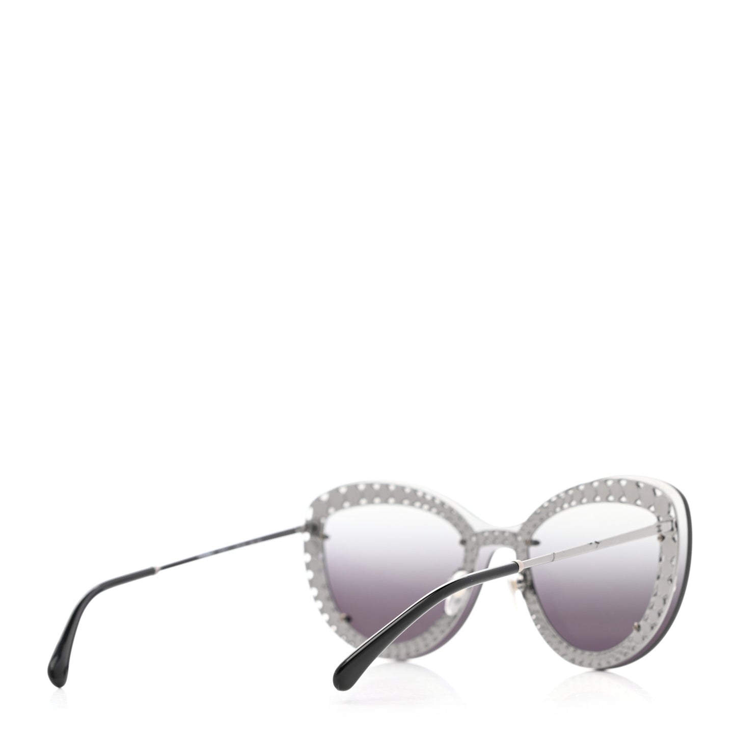 Acetate Metal Pearl Butterfly Sunglasses 4236-H Grey