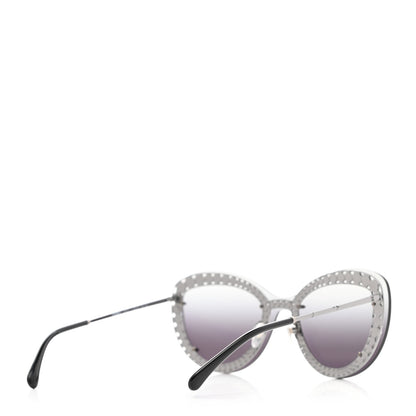 Chanel Acetate Metal Pearl Butterfly Sunglasses 4236-H Grey 4 of 8
