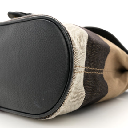 Burberry Mega Check Grainy Calfskin Small Gowan Messenger Bag Black 10 of 11