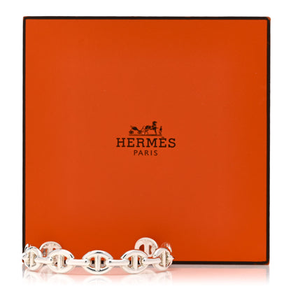 Hermes Sterling Silver MM Chaine d'Ancre Enchainee Cuff Bracelet ST 5 of 5