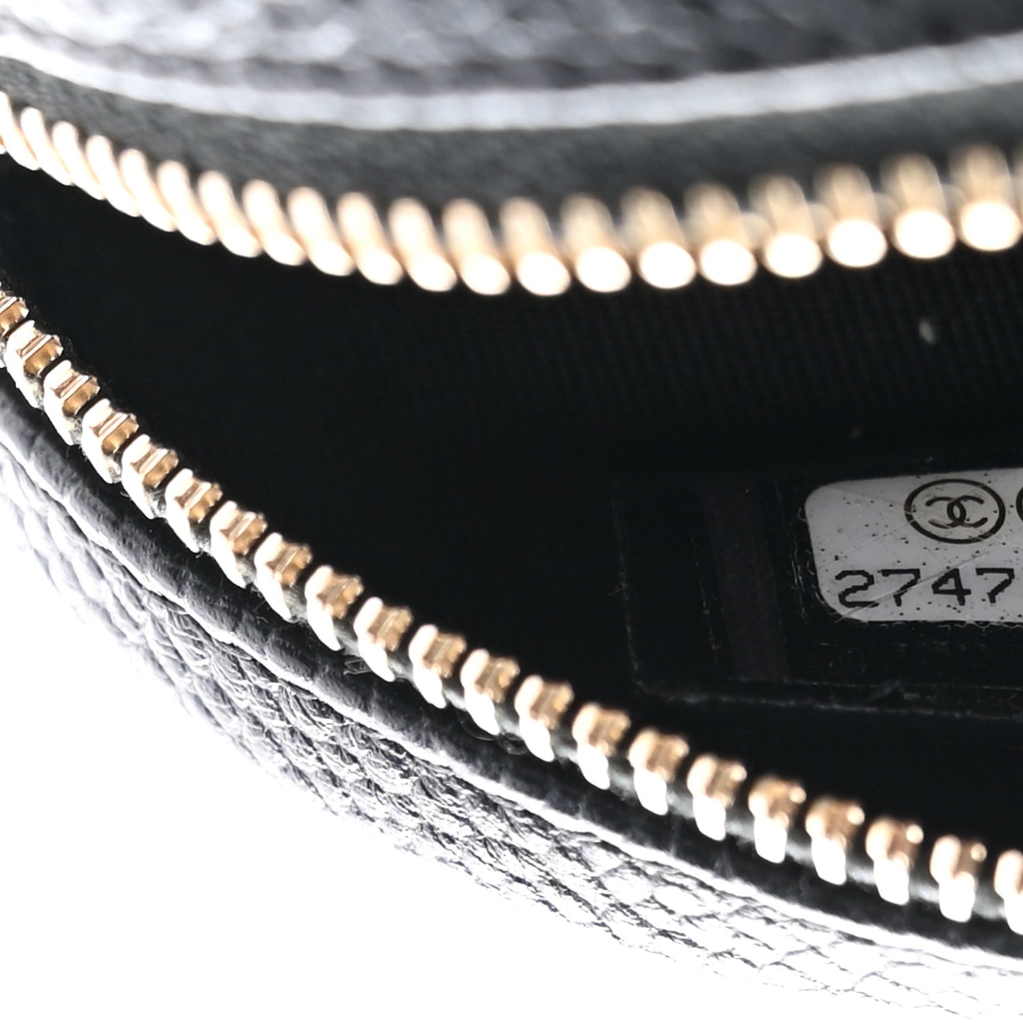 Caviar Quilted Filigree Zip Around Classic Coin Purse Black