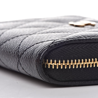 Chanel Caviar Quilted Zip Coin Purse Black 9 of 9