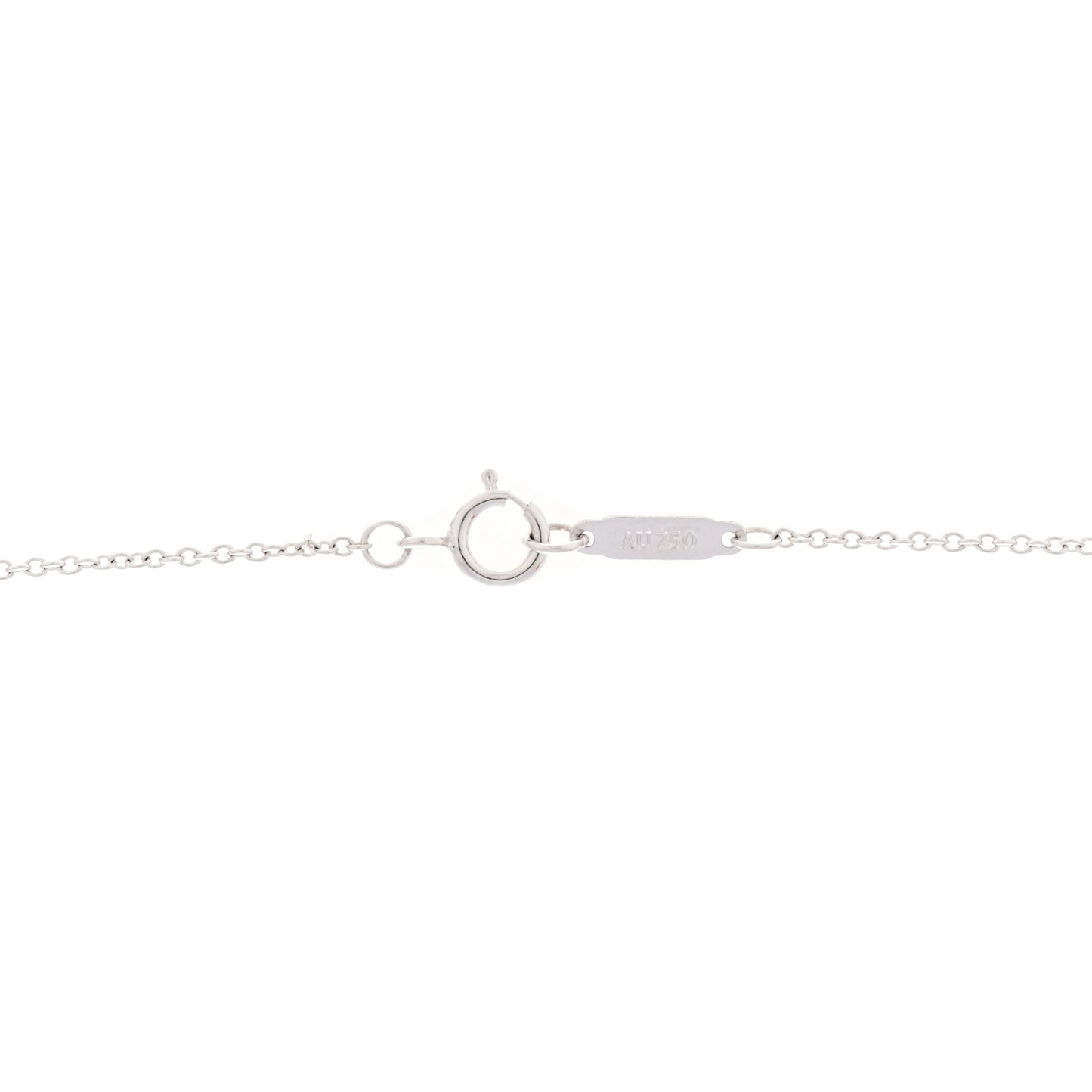 18K White Gold Diamond Bow Pave Pendant Necklace