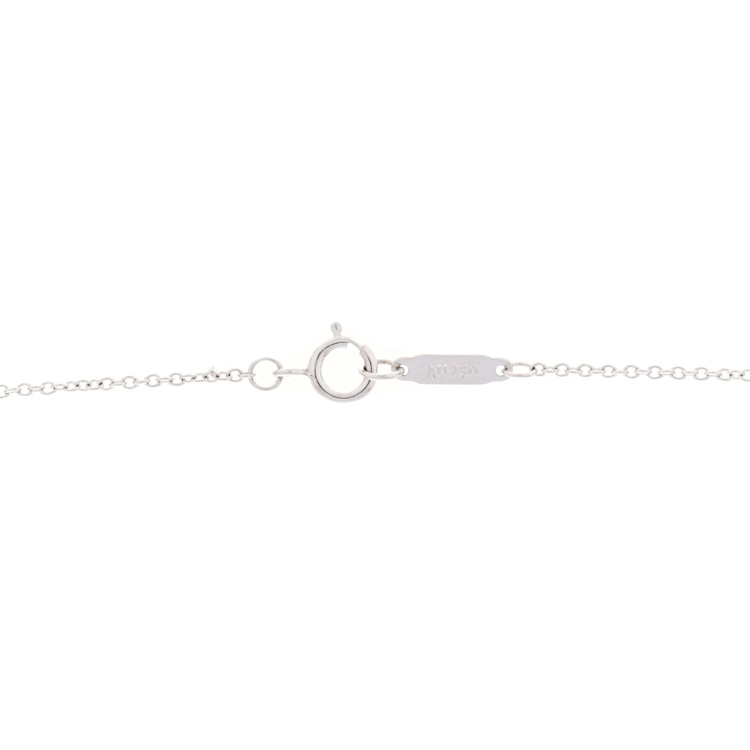 Tiffany 18K White Gold Diamond Bow Pave Pendant Necklace 4 of 6