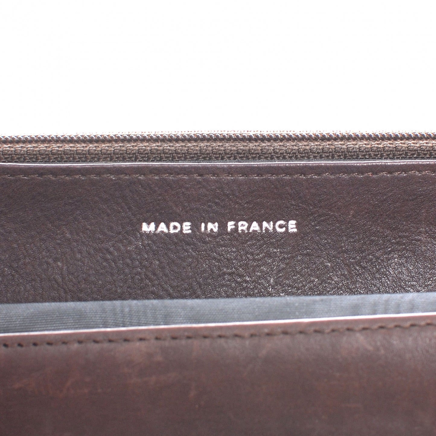 Calfskin CC Wallet on Chain WOC Brown