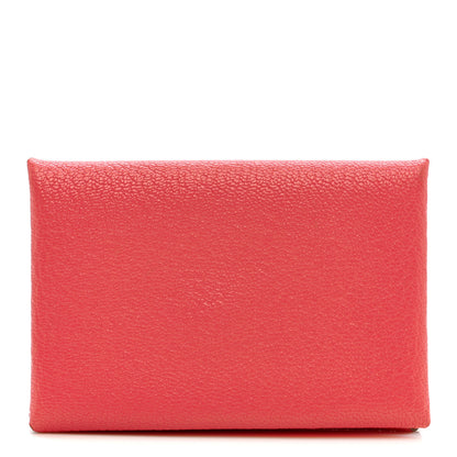 Hermes Chevre Mysore Calvi Card Case Rose Lipstick 1 of 8