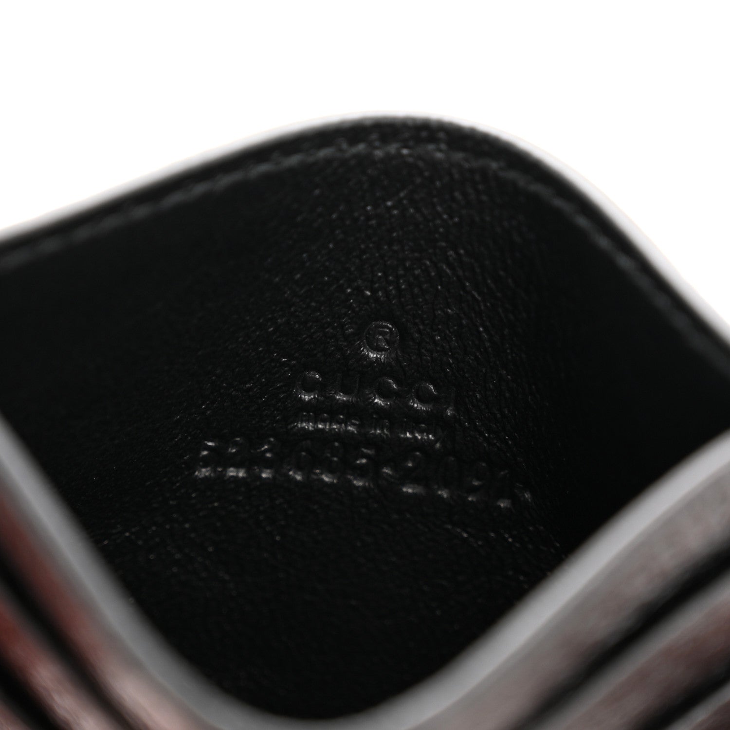 Gucci Pebbled Calfskin Animalier Card Holder Black 6 of 7