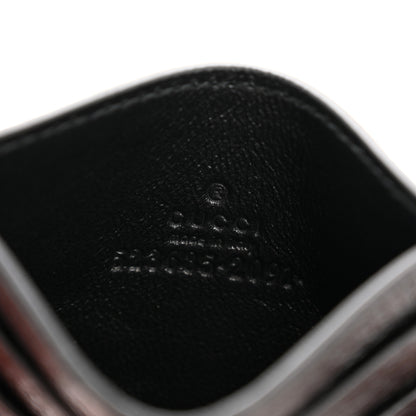 Gucci Pebbled Calfskin Animalier Card Holder Black 6 of 7