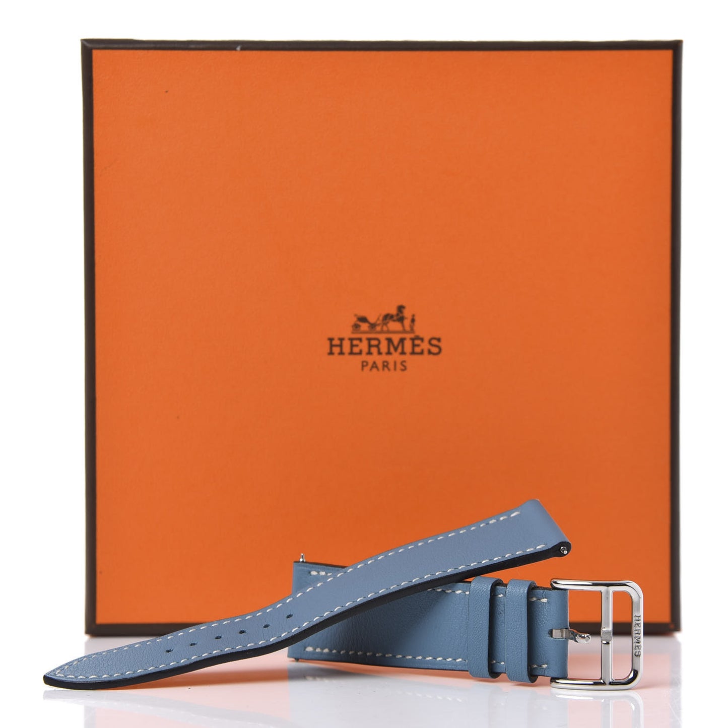Swift Heure H Hour Watch Strap Blue Jean