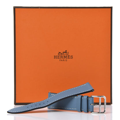 Hermes Swift Heure H Hour Watch Strap Blue Jean 5 of 5