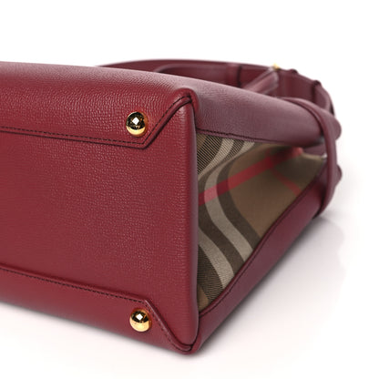 Burberry Grainy Calfskin House Check Medium Banner Tote Mahogany Red 10 of 10