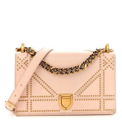 Christian Dior Lambskin Studded Medium Diorama Flap Bag Rose Poudre 1 of 15