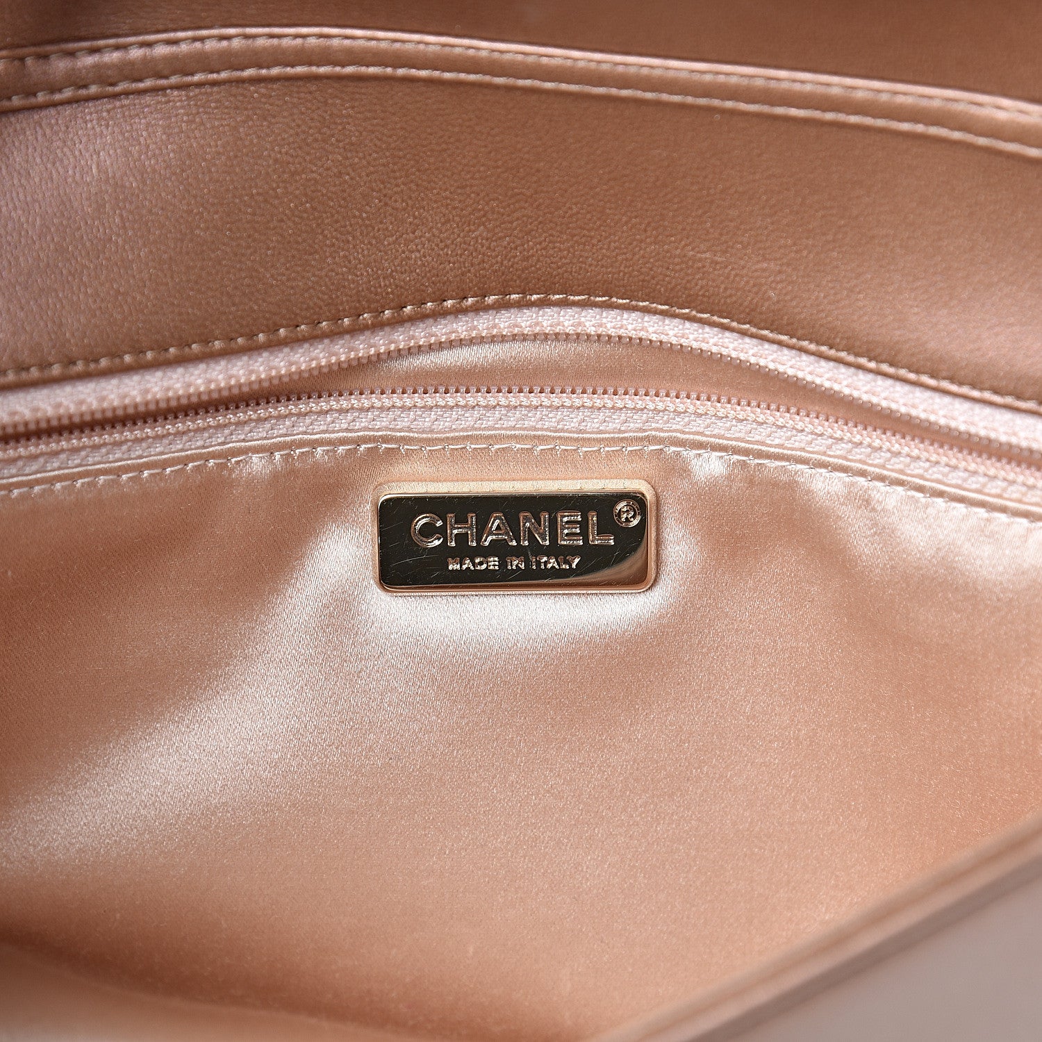 Chanel Metallic Calfskin CC Small Flap Bronze 5 of 16