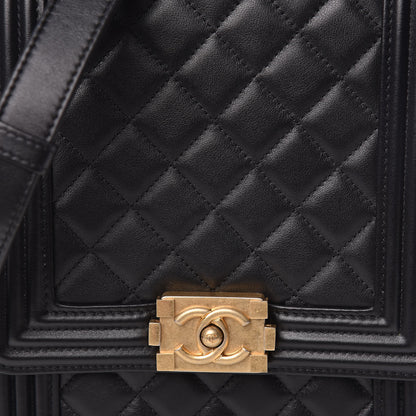 Chanel Calfskin Quilted North South Boy Flap Black 10 of 10
