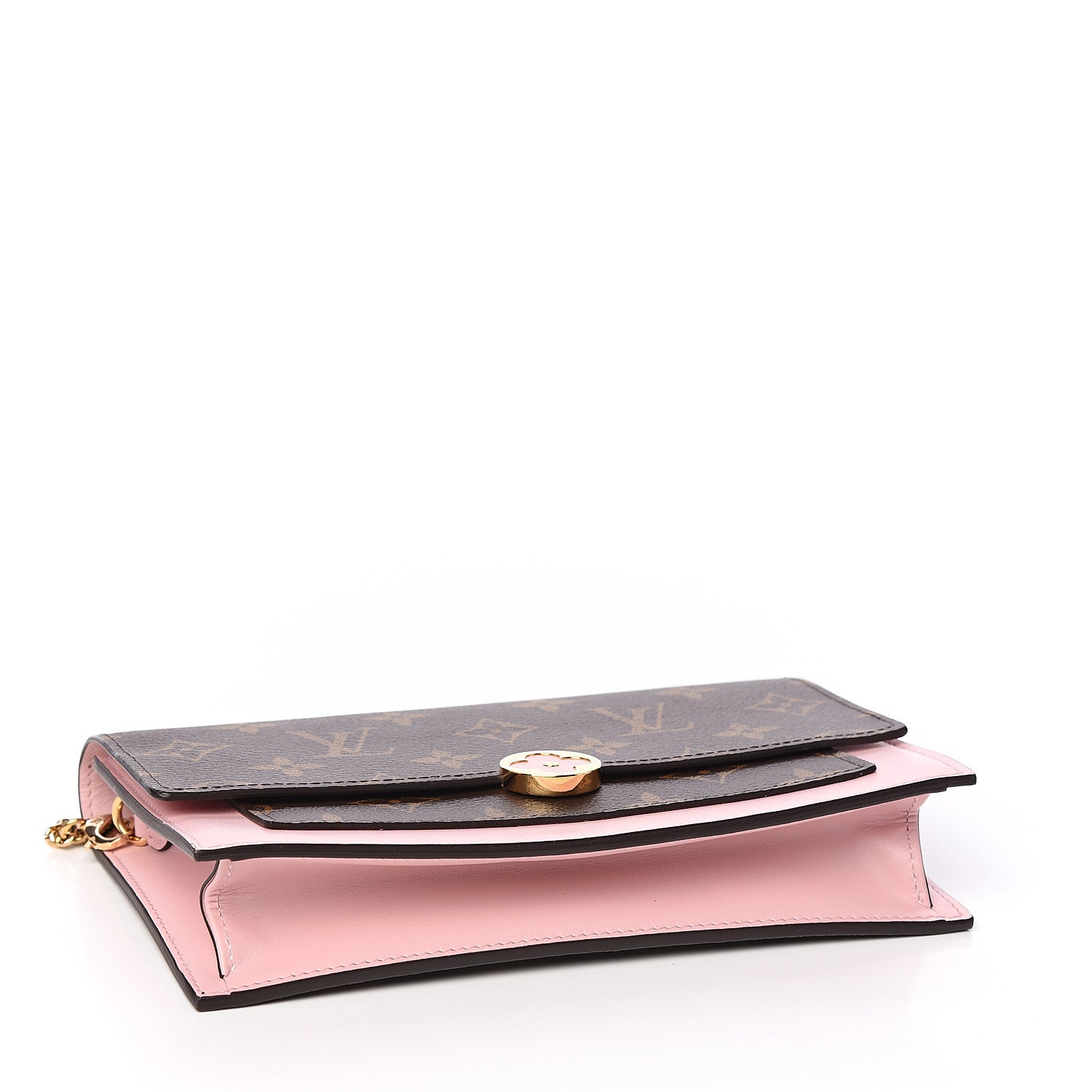 Louis Vuitton Monogram Flore Chain Wallet Rose Ballerine 3 of 10