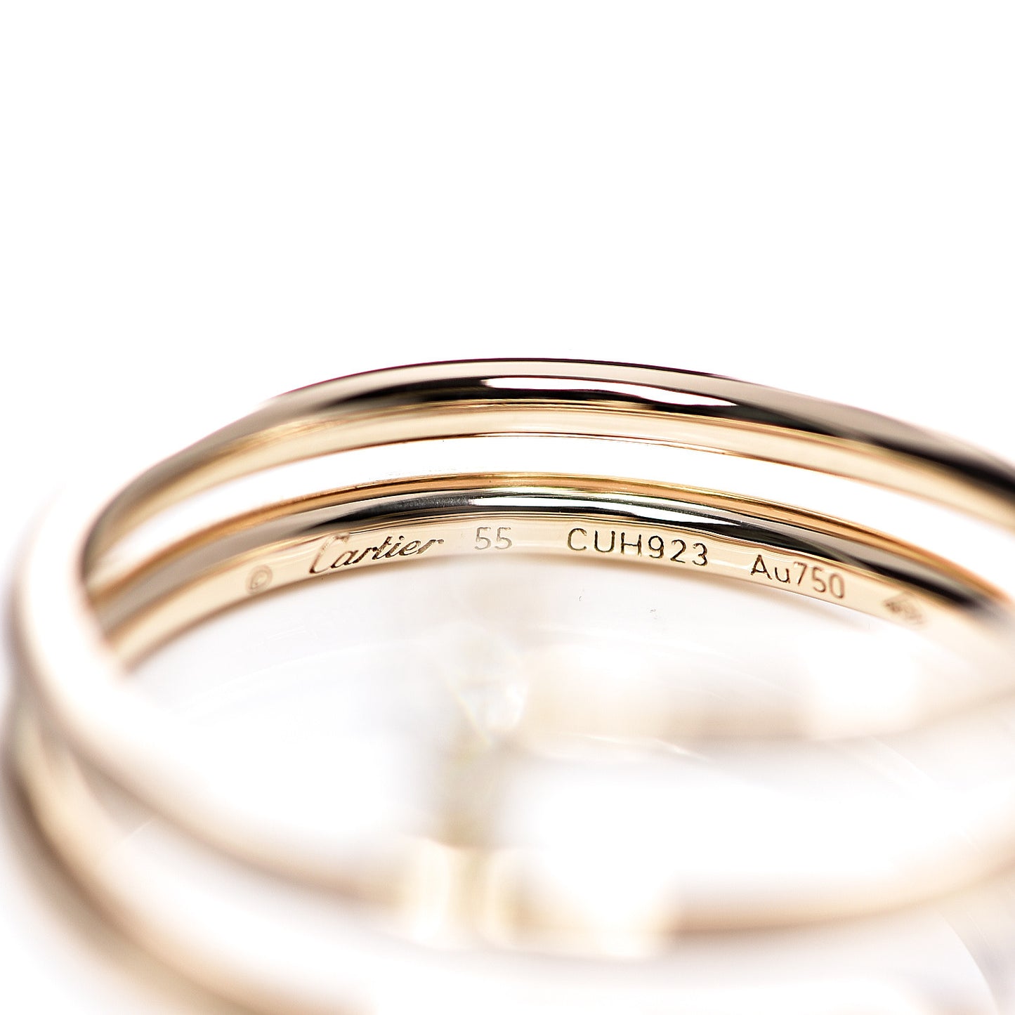 18K Yellow Gold Diamond Double Juste Un Clou Ring 55 7.25