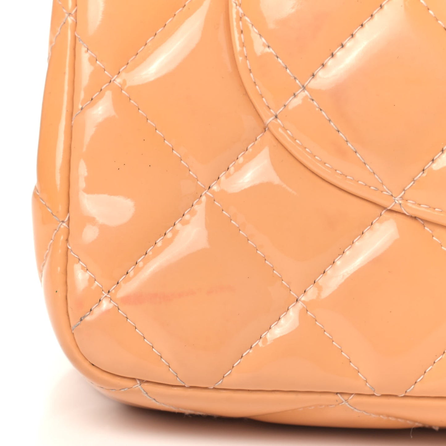 Patent Quilted Jumbo Double Flap Light Pink