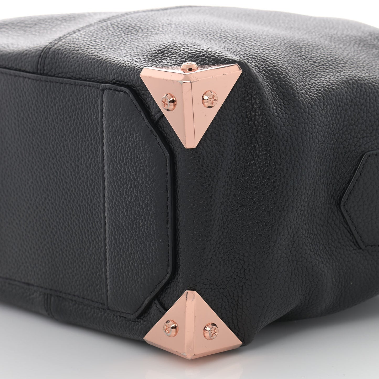 Pebbled Calfskin Mini Emile Black Rose Gold Hardware