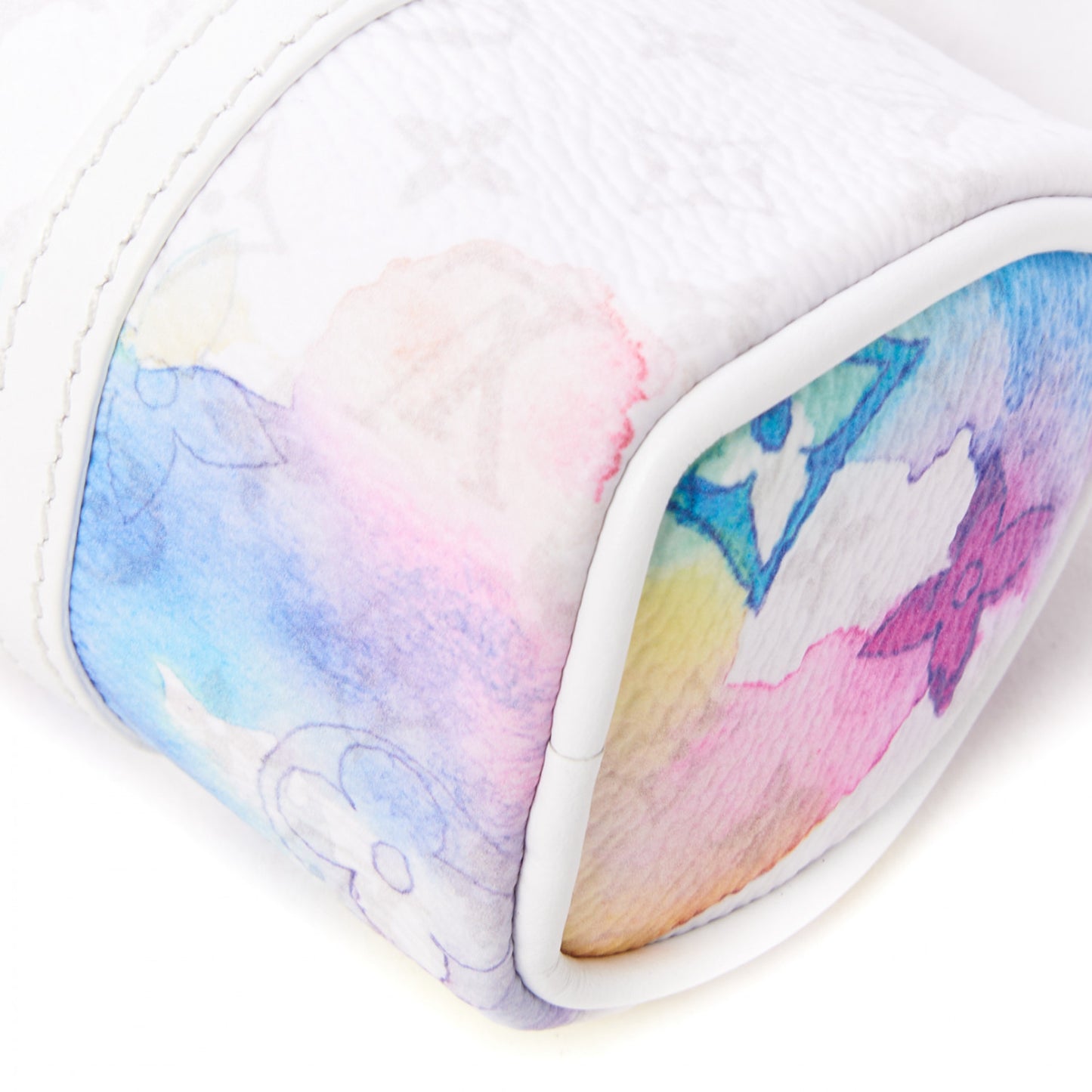 Monogram Watercolor Mini Keepall Bag Charm Key Holder Multicolor