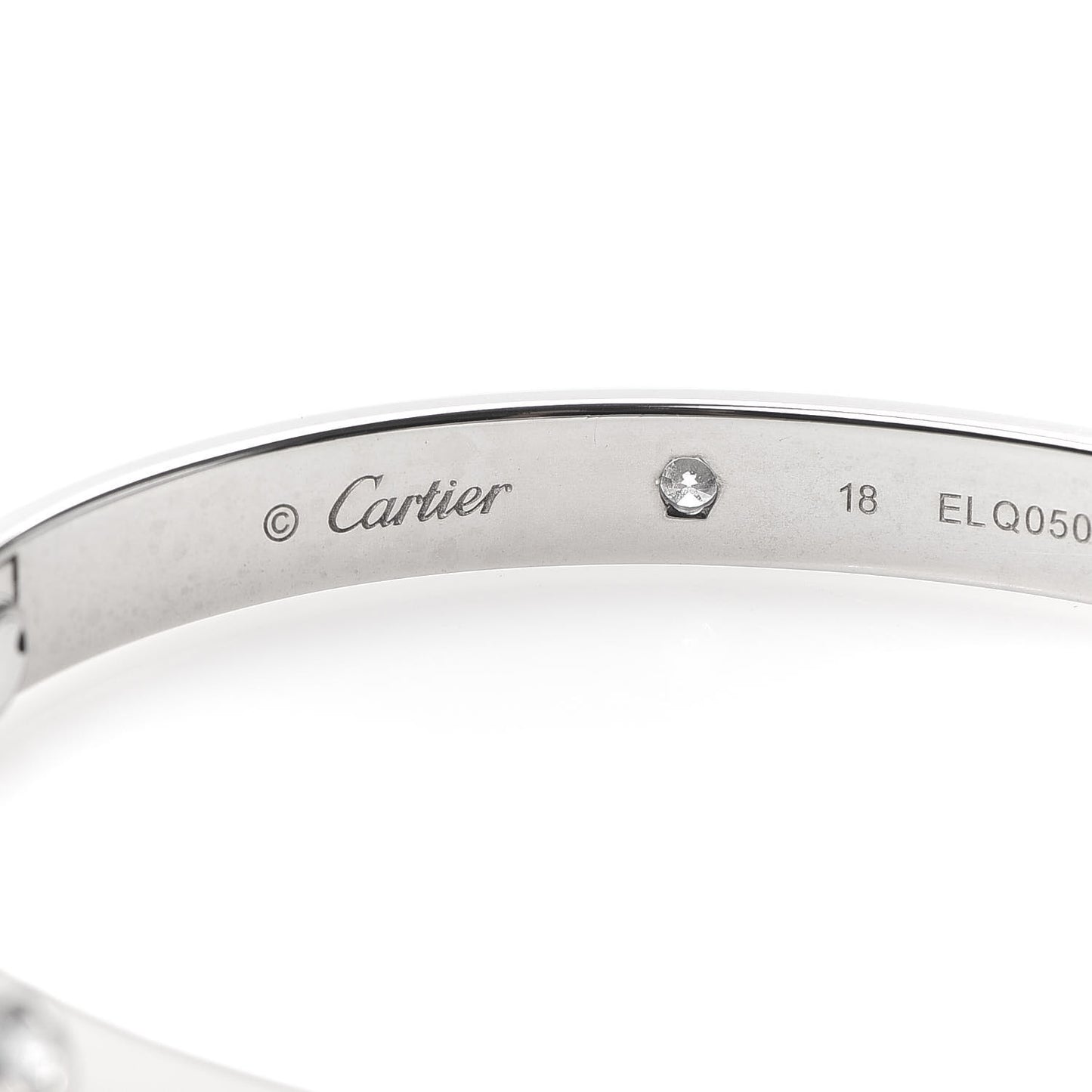 18K White Gold 4 Diamond LOVE Bracelet 18