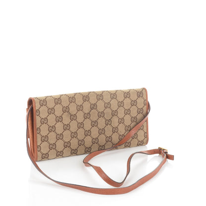 Gucci Monogram Bamboo Bar Clutch Brown 3 of 6
