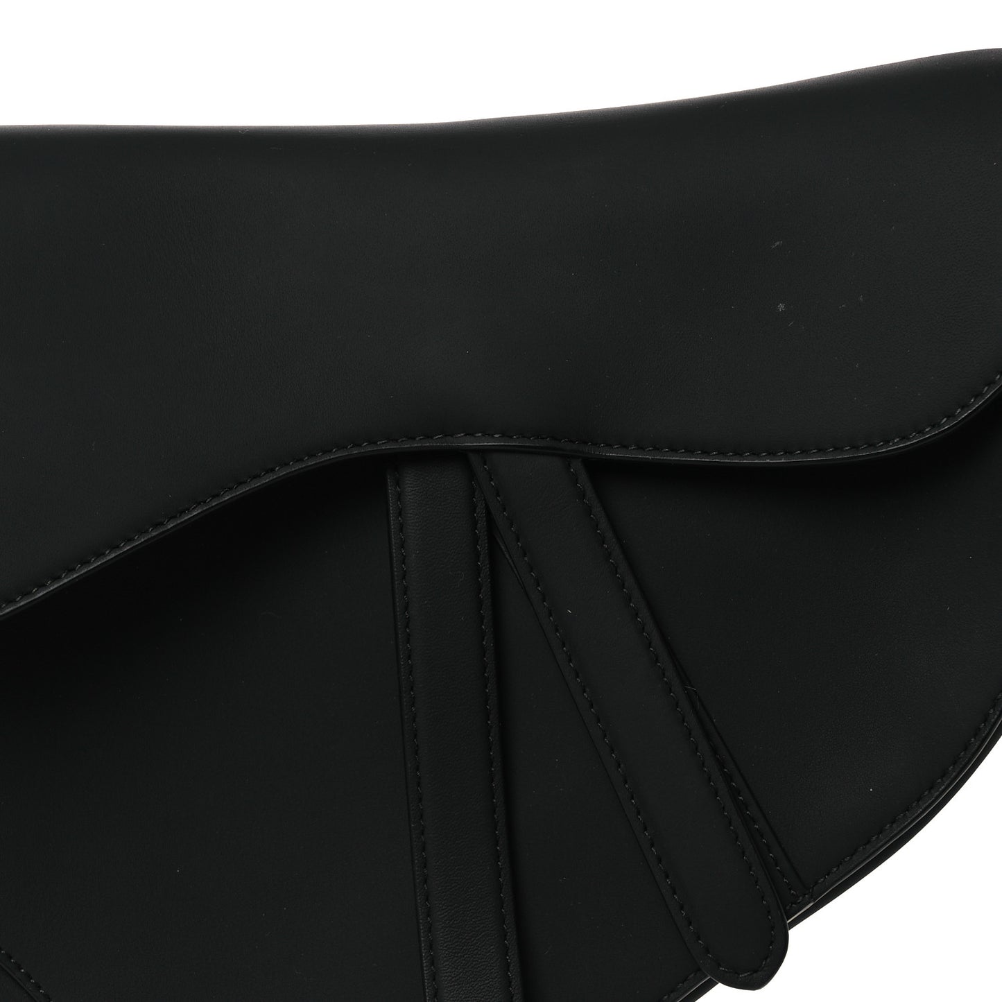 Ultra Matte Calfskin Saddle Bag Black