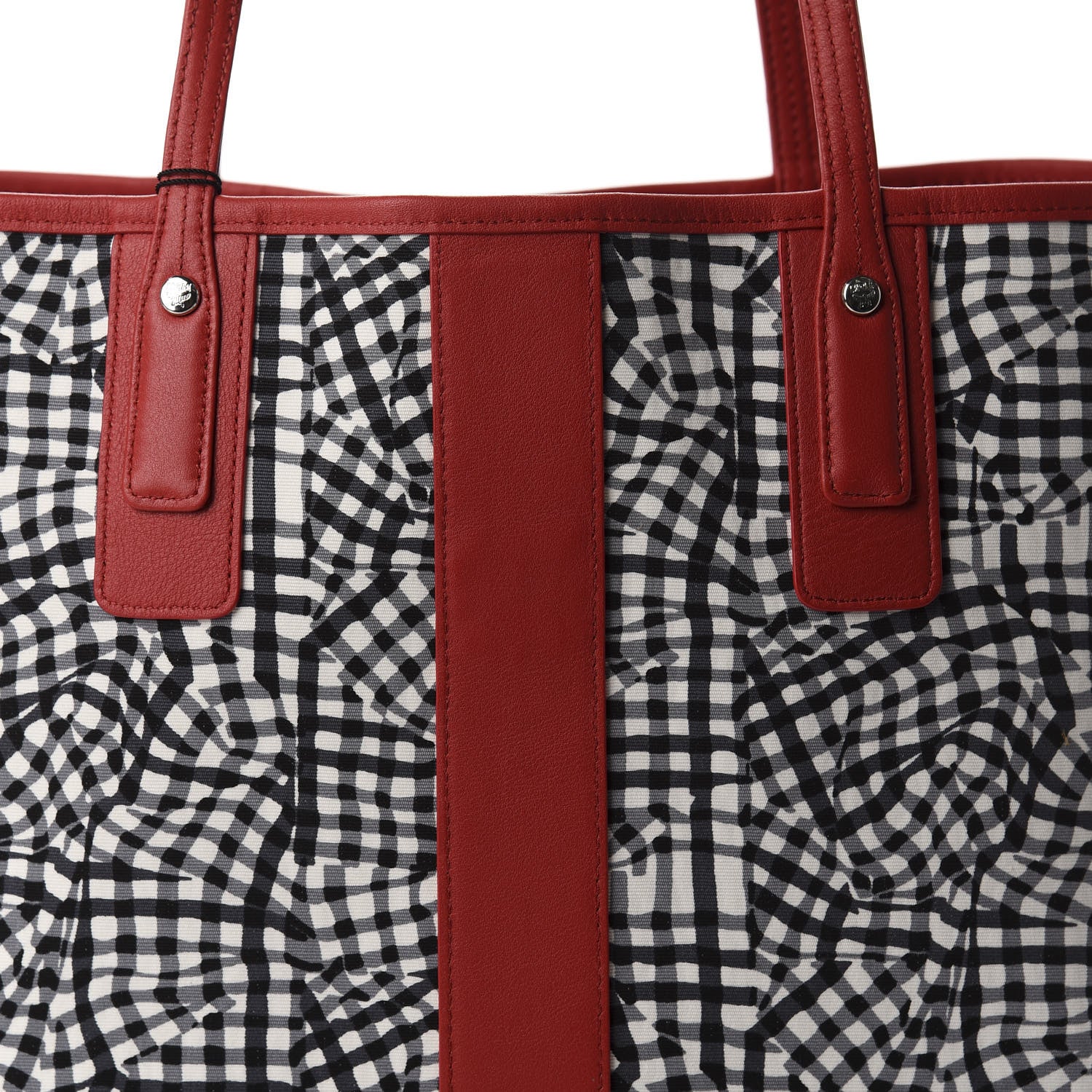 MCM Visetos Medium Liz Reversible Shopper Tote Black Red 15 of 15