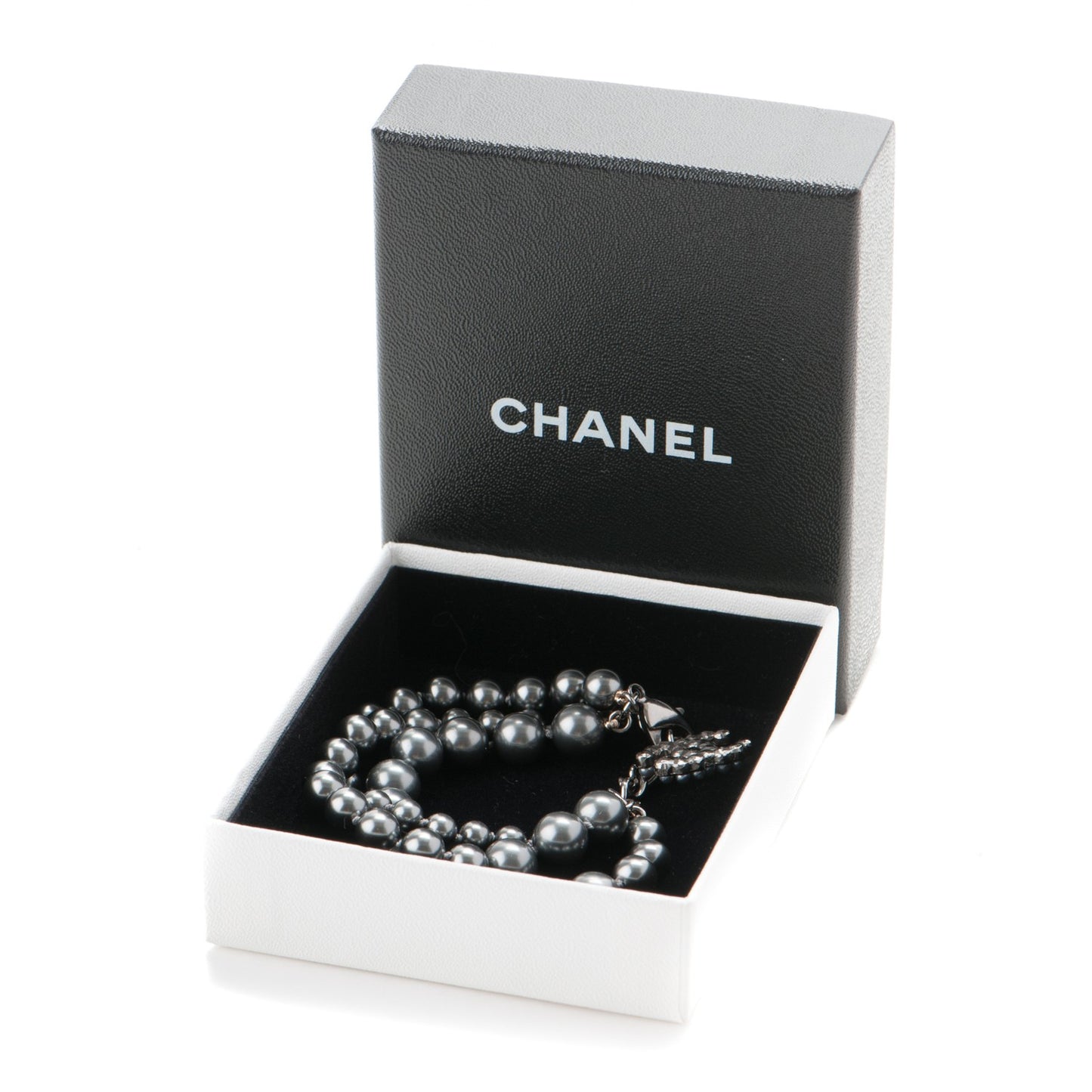 Pearl Bead CC Multistrand Bracelet Pearly Grey