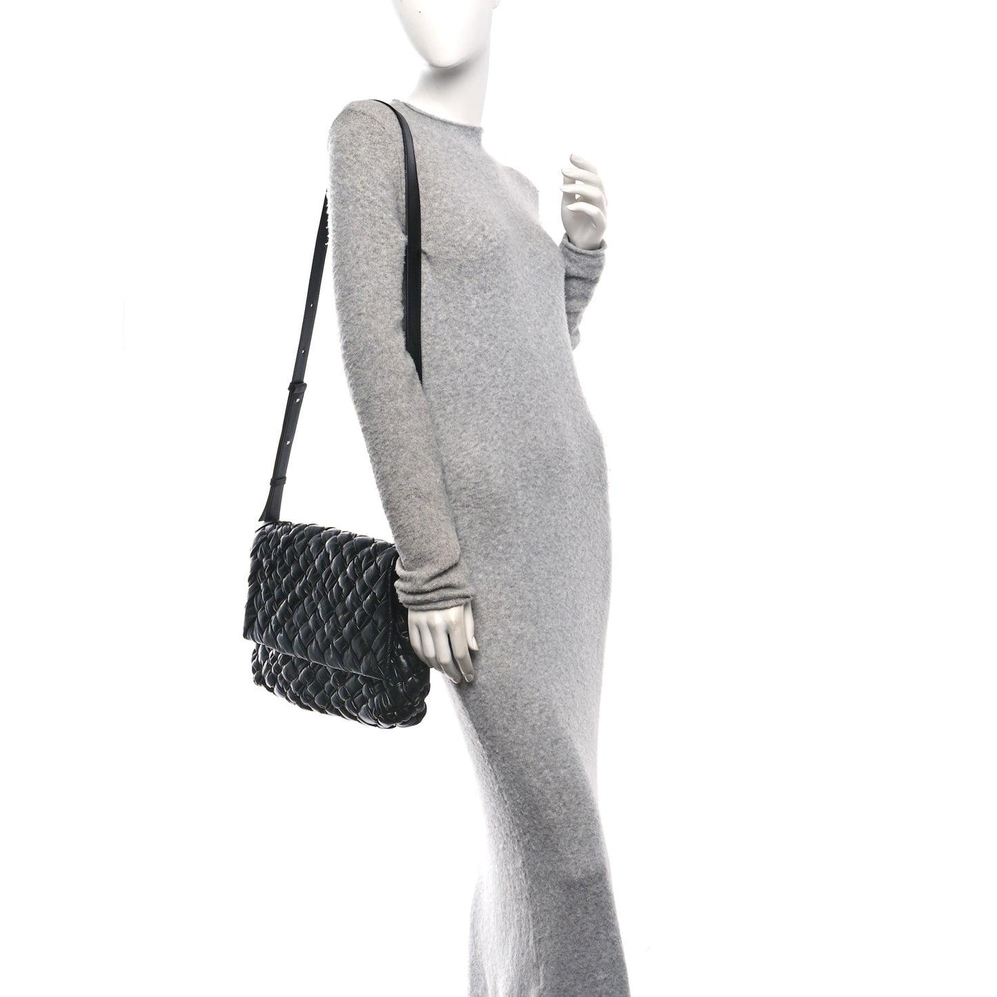 Calfskin Intreccio Kalimero Messenger Black