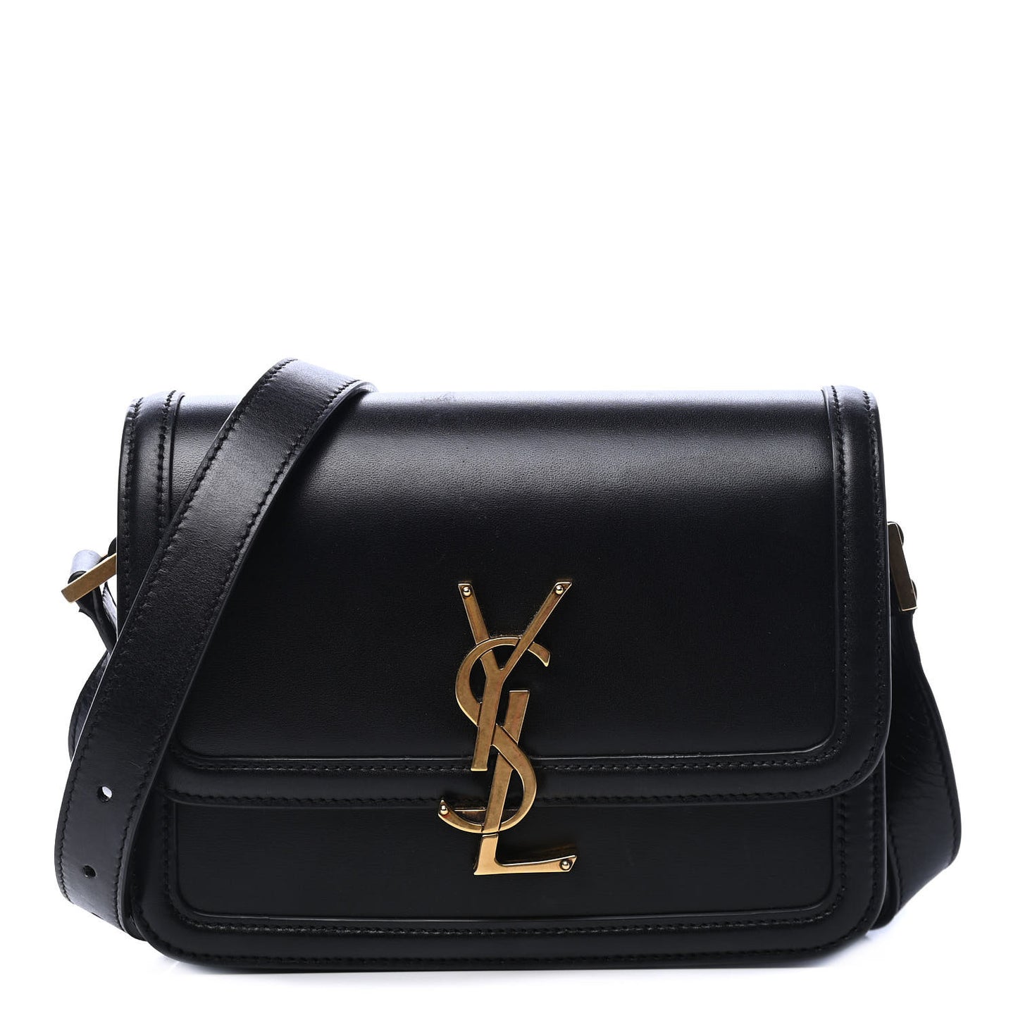 Smooth Calfskin Small Solferino Satchel Black