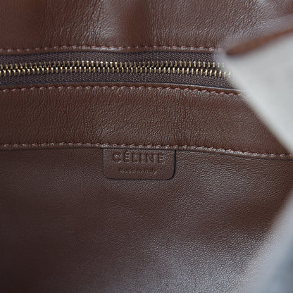 Celine Shearling Calfskin Vertical Zip Gusset Cabas Grey 7 of 10