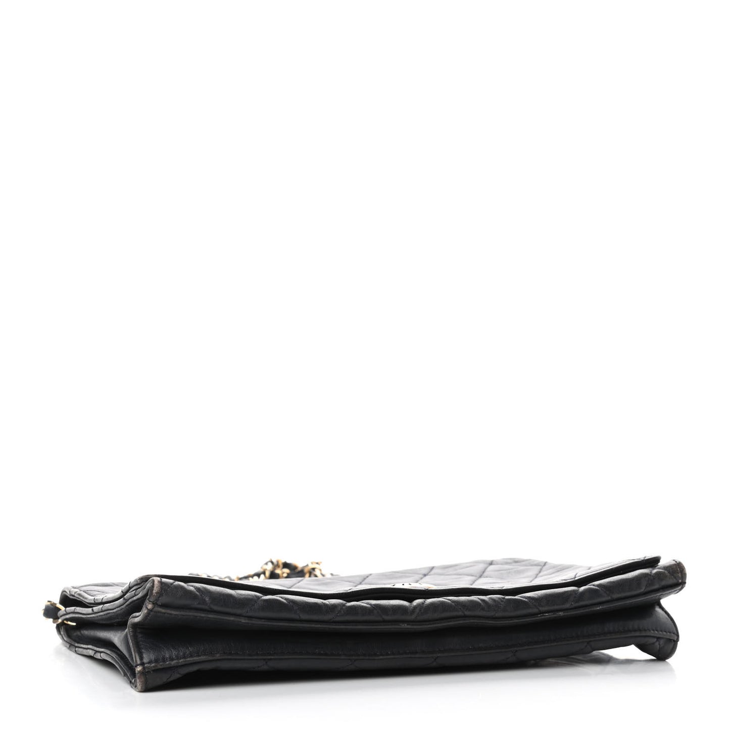 Lambskin Quilted Medium Single Flap Black