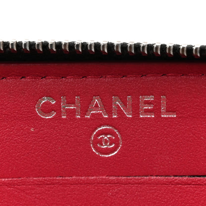 Chanel Aged Calfskin Quilted Small Gabrielle Zip Around Wallet Black 7 of 10