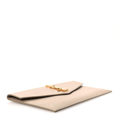 Saint Laurent Grain De Poudre Uptown Pouch Dark Beige 4 of 9
