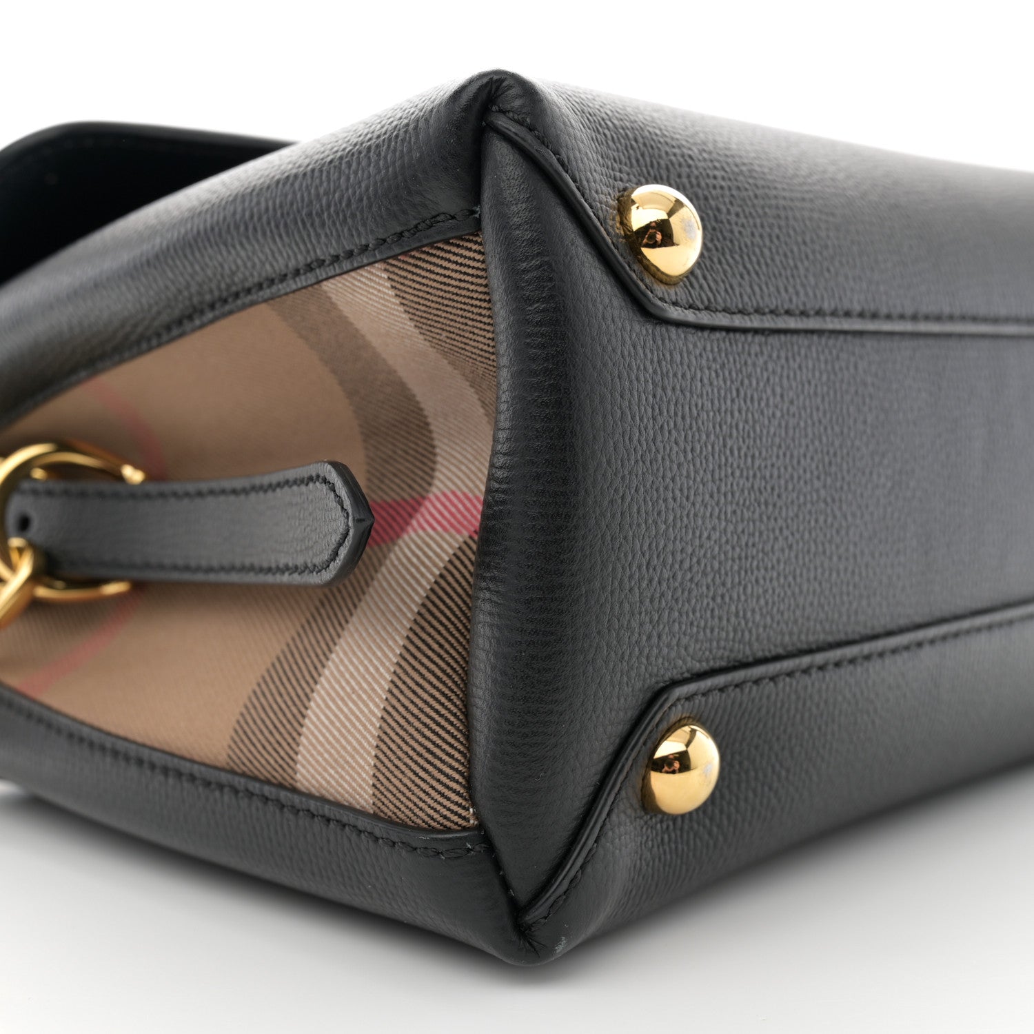 Burberry Derby Calfskin House Check Small Camberley Black 9 of 10