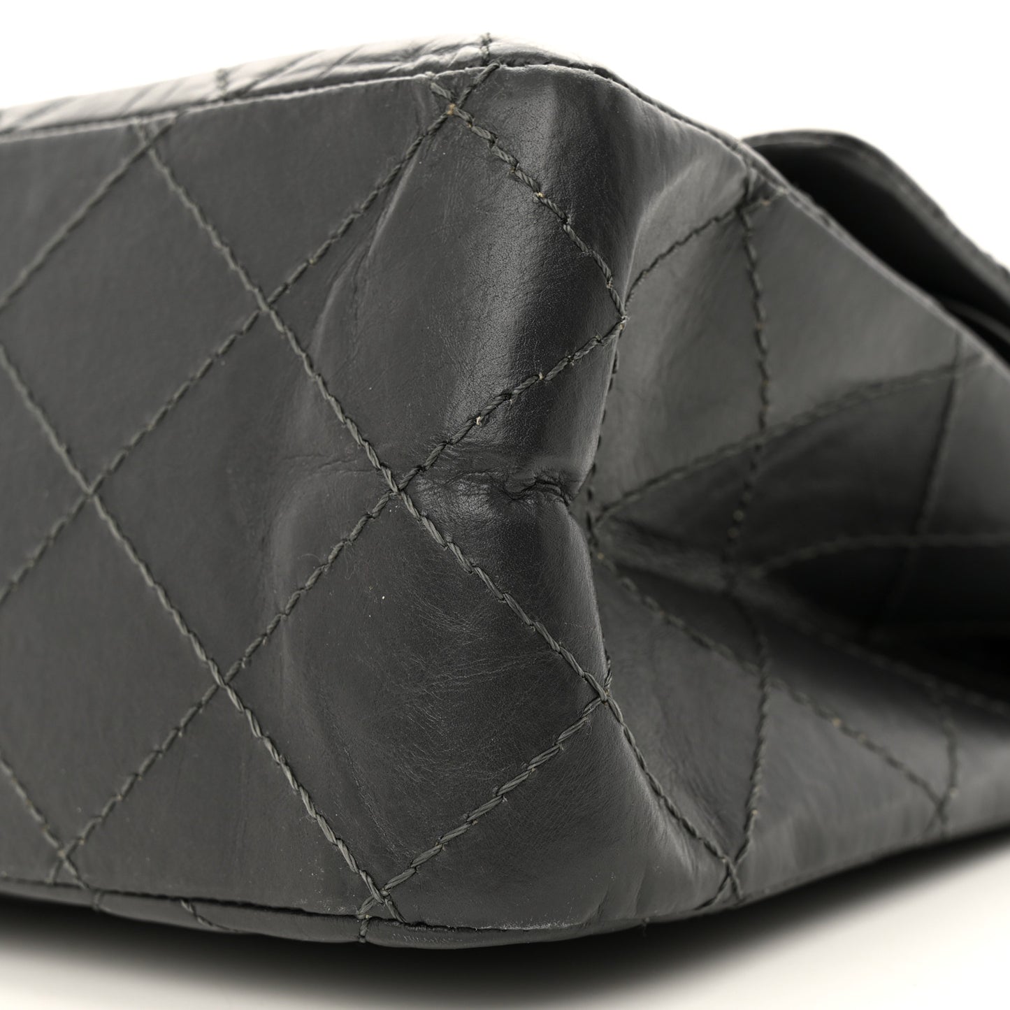 Aged Calfskin Quilted 2.55 Reissue 227 Flap Grey