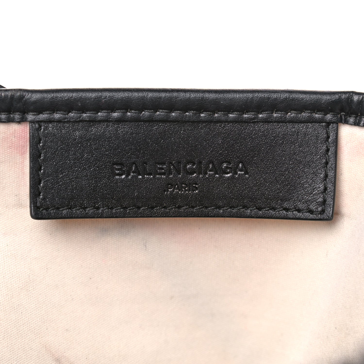 Balenciaga Cotton Canvas Satin Calfskin S Navy Cabas Natural Black 8 of 34