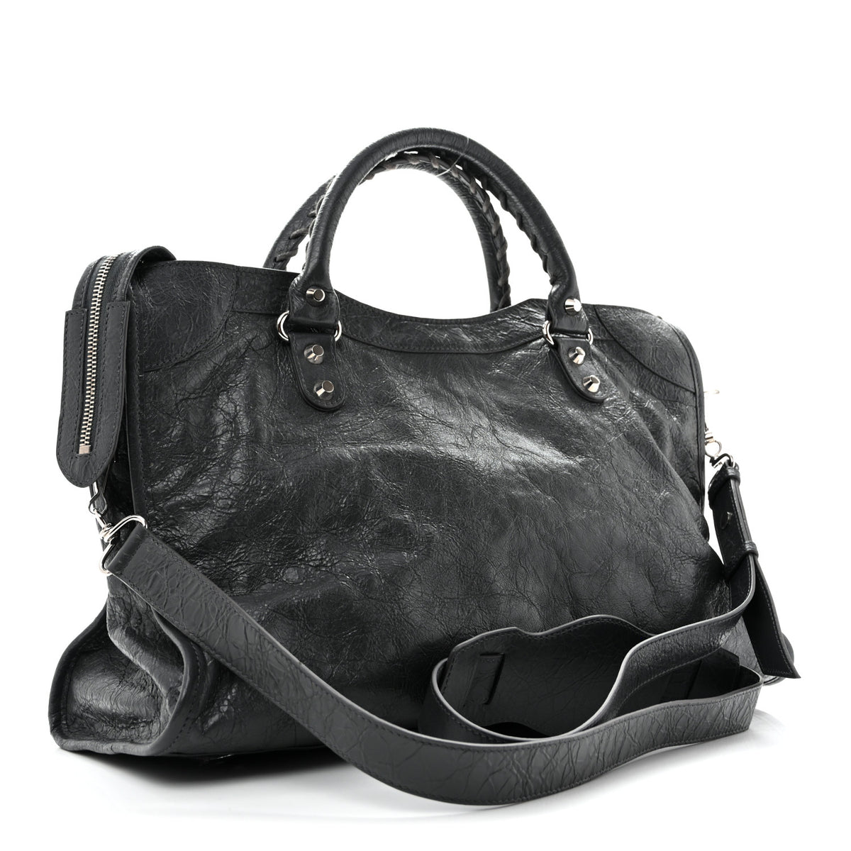 Agneau Classic Silver Hardware City Gris Fossile