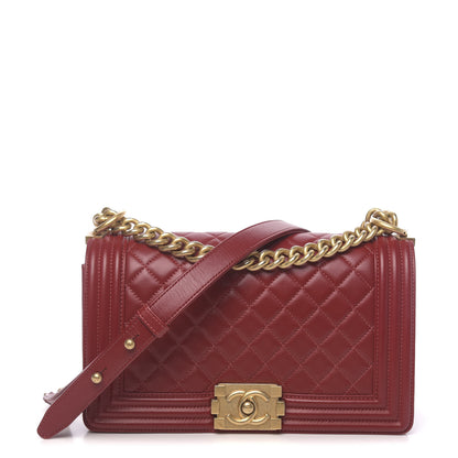 Chanel Lambskin Quilted Medium Boy Flap Red 1 of 11